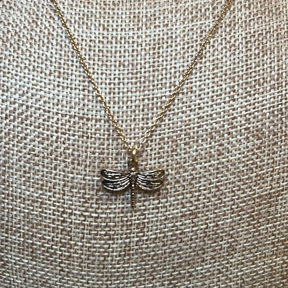 Golden Dragon Fly Necklace - Picture 3 of 7